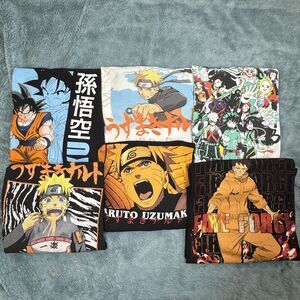 ANIME T-SHIRTS – Lot of 6 | Size XL | DRAGON BALL Z, NARUTO, FIRE FORCE
